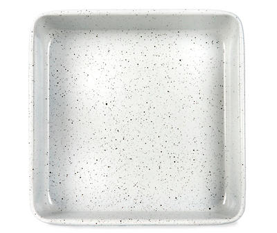 White Speckled Square Cake Pan, (9