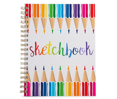 Rainbow Pencil Spiral Sketchbook