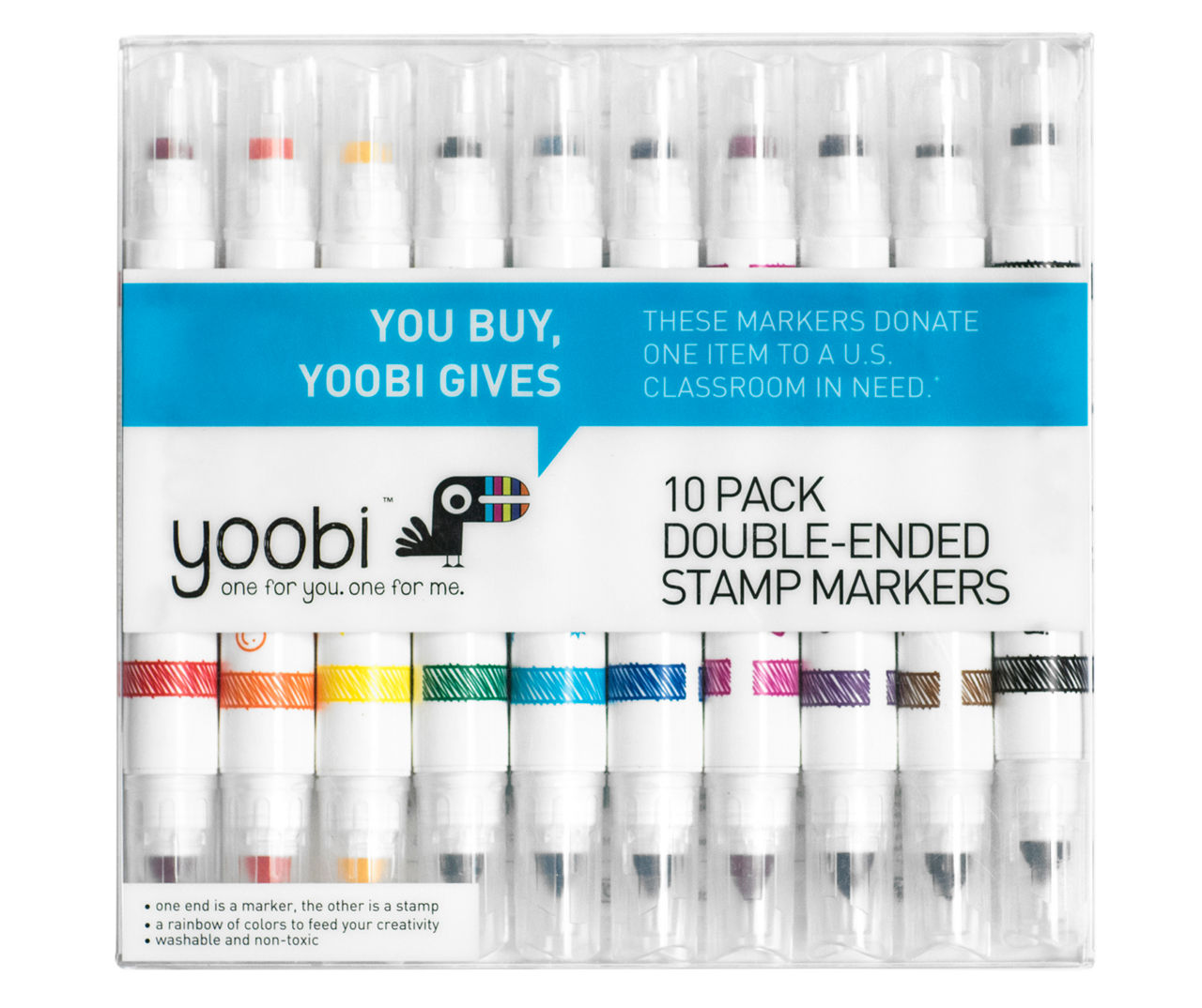 Yoobi - Double Ended Markers, 8-Pack
