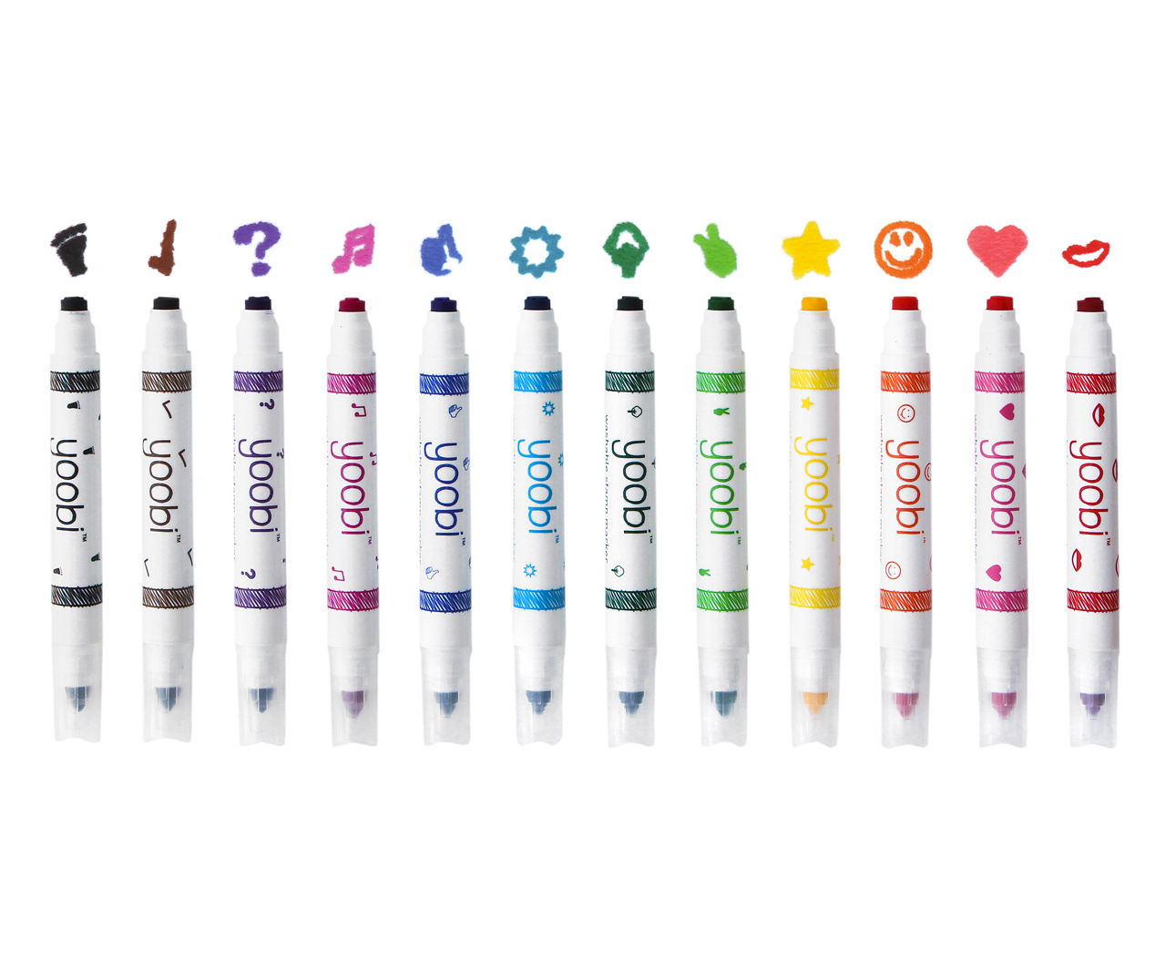 Yoobi Double-Ended Stamp Markers, 10-Pack