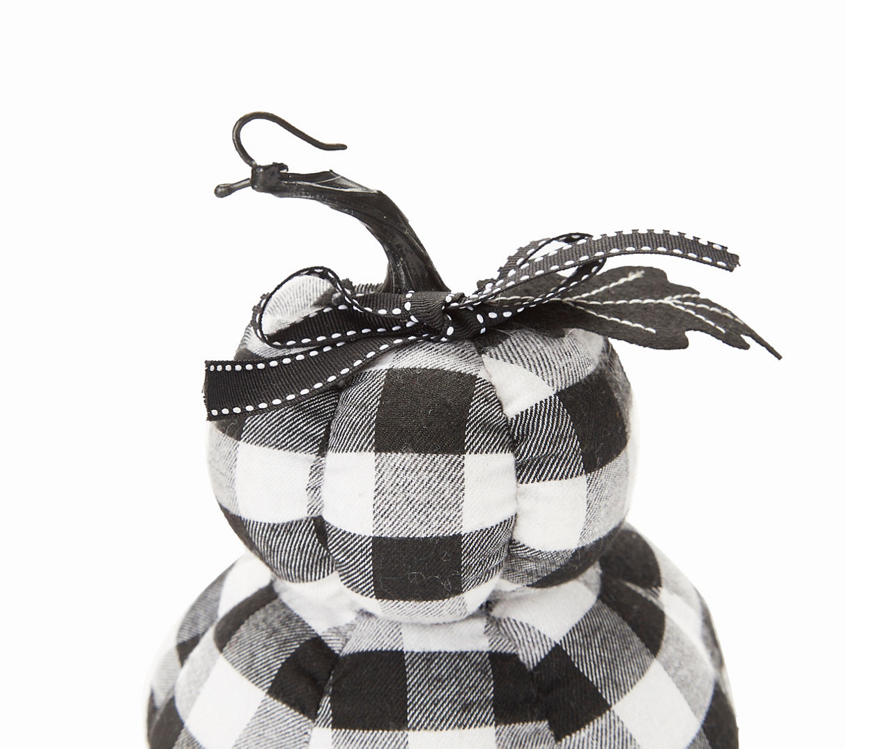 Black & White Buffalo Check Pumpkins Tabletop Decor