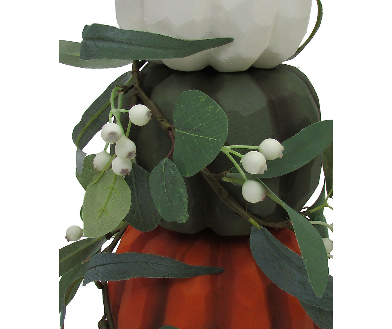 16" White, Green & Orange Stack Foam Pumpkins