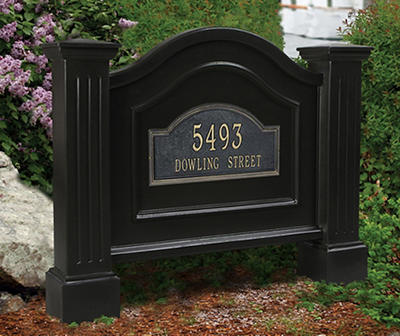 Nantucket Black Address Sign