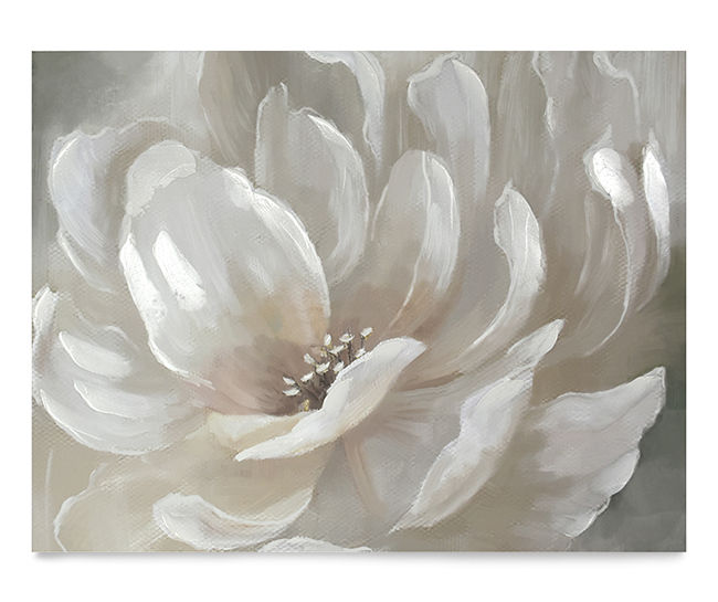 White Floral Canvas | Big Lots