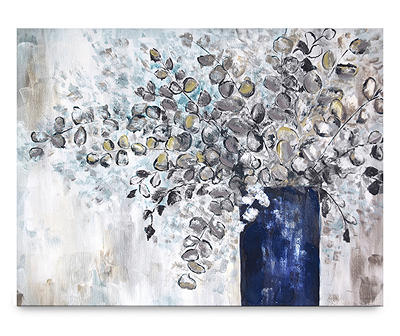 Abstract Vase & Flowers Canvas