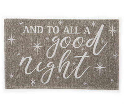 "And To All A Good Night" Gray Starry Doormat