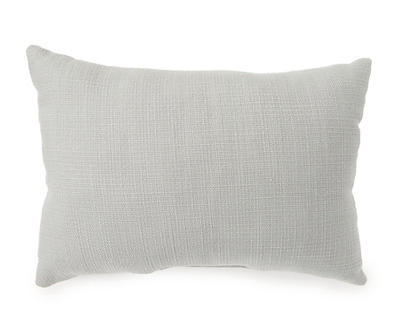 "Believe" Gray & White Polyester Throw Pillow