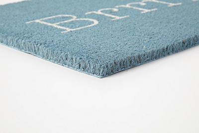 "Brrrrr…" Blue & White Coir Doormat