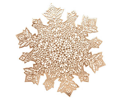 Gold Openwork Snowflake Place Mat