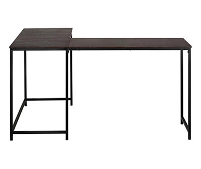Monarch Black & Espresso Metal L-Shaped Corner Desk | Big Lots