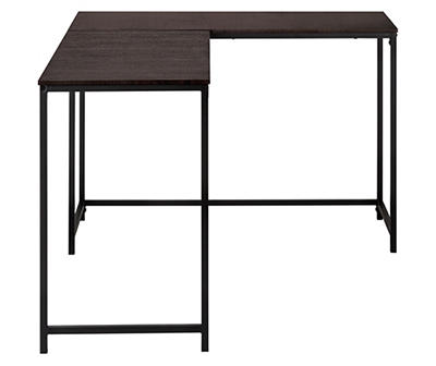 Monarch Black & Espresso Metal L-Shaped Corner Desk | Big Lots