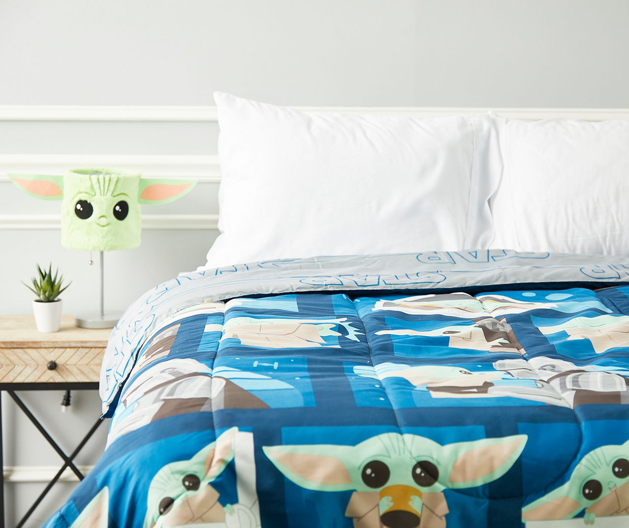 Disney Blue The Mandalorian & The Child Twin Comforter Big Lots
