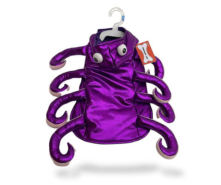 Pet X-Large Shiny Purple Octopus Costume
