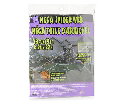 White Mega Spider Web Decor, (23.33' x 18.67')