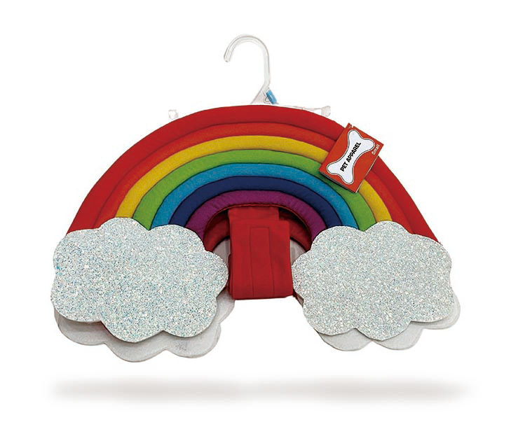 Pet Large Rainbow & Clouds Costume