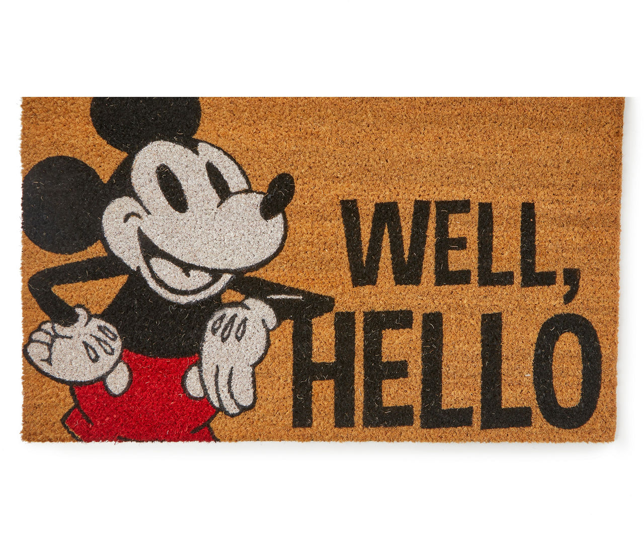Disney Mickey Mouse "Well, Hello" Coir Doormat, (18" x 30") Big Lots