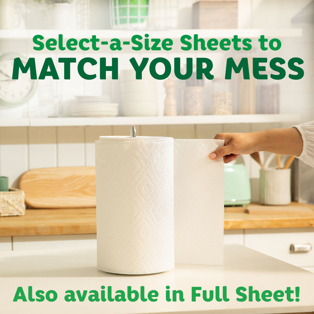 Bounty Select-A-Size Paper Towels, Double Rolls, White, 98 Sheets Per Roll,  2 Count