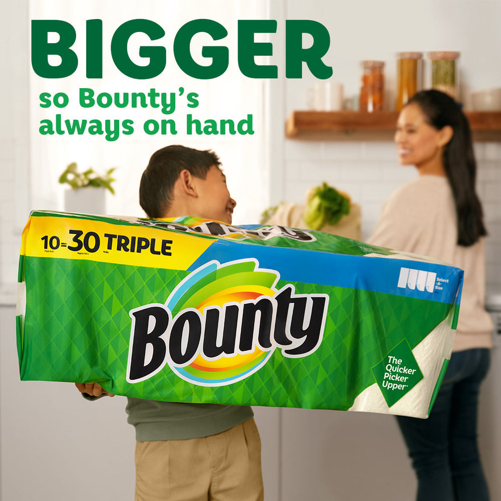 Bounty Select-A-Size Paper Towels, 8 Double Plus Rolls White, 123 Sheets  Per Roll