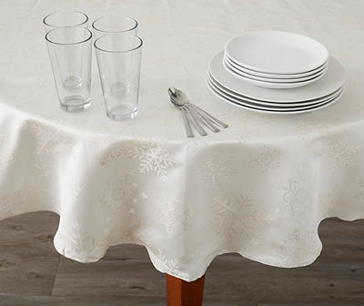 Champagne Snowflake Tablecloth