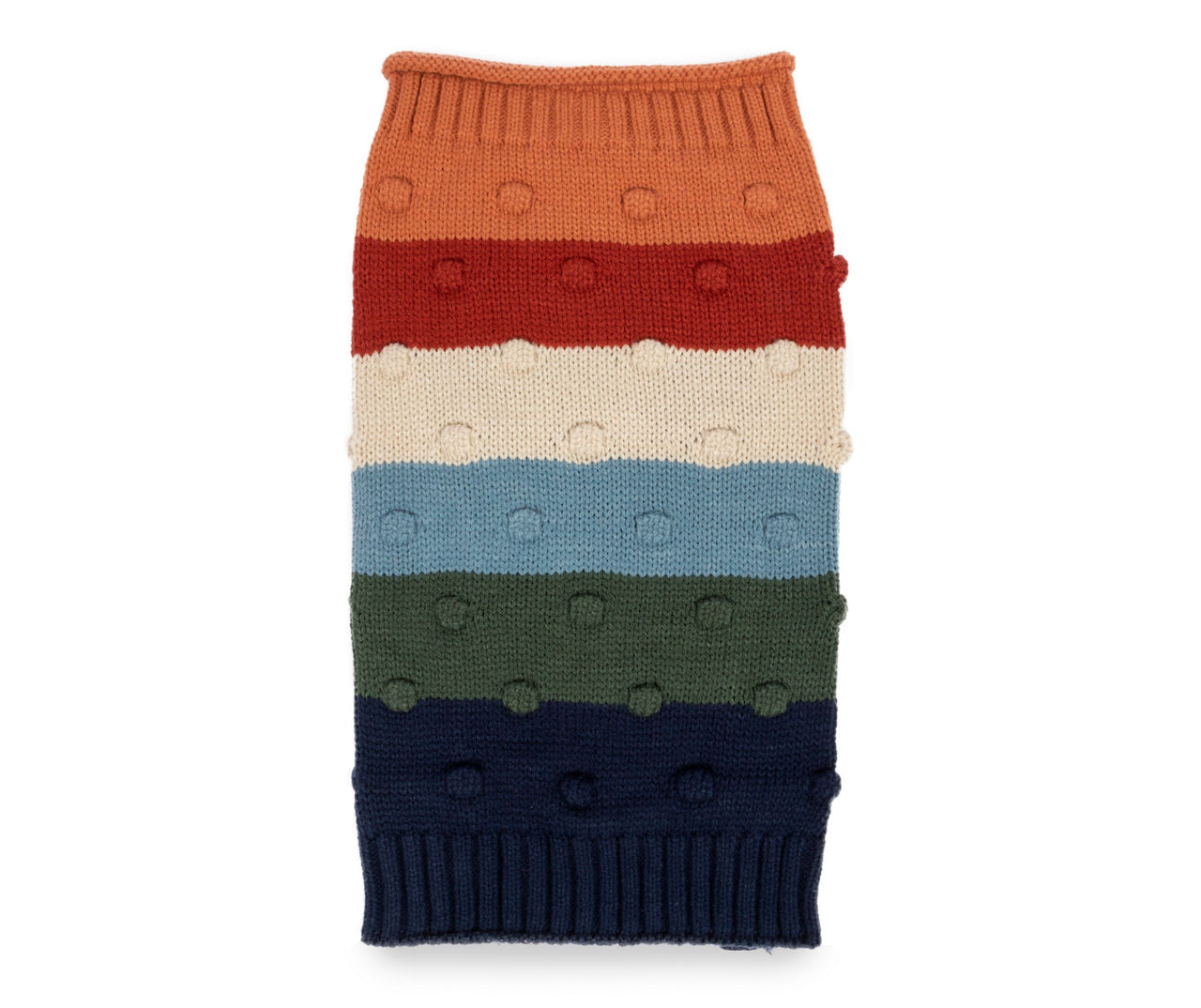 Pet Small Multicolor Chunky Bobble Stripe Sweater
