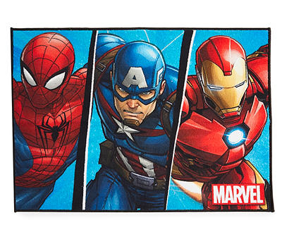 Iron Man, Captain America & Spider-Man Polyester Rug, (31