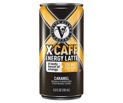 Xcaff Caramel Energy Latte Drink, 6.5 Fl. Oz.