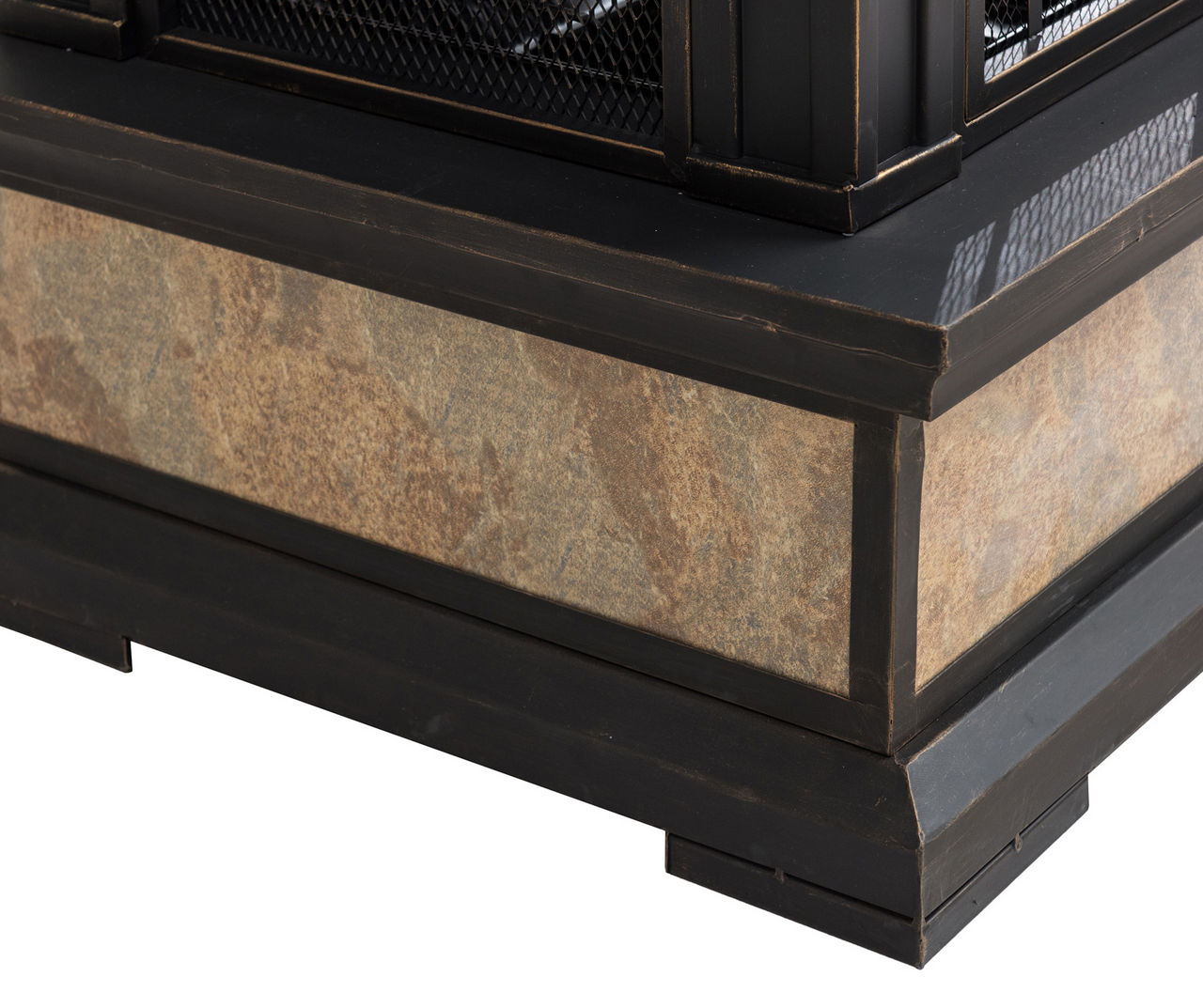 35.4" Heirloom Copper Slate Wood Burning Patio Fireplace