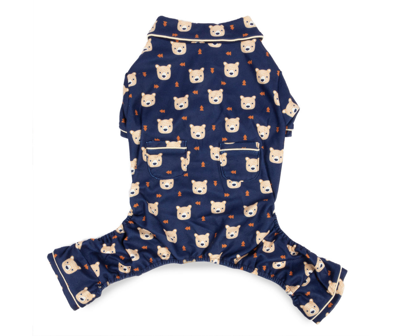 Pet Small Blue Bear Print Pocket Pajamas