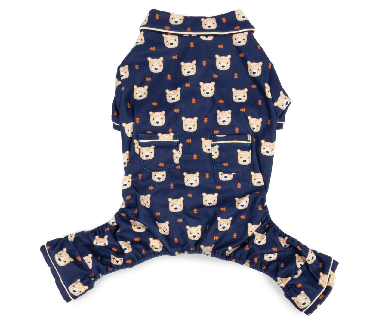 Pet X-Large Blue Bear Print Pocket Pajamas