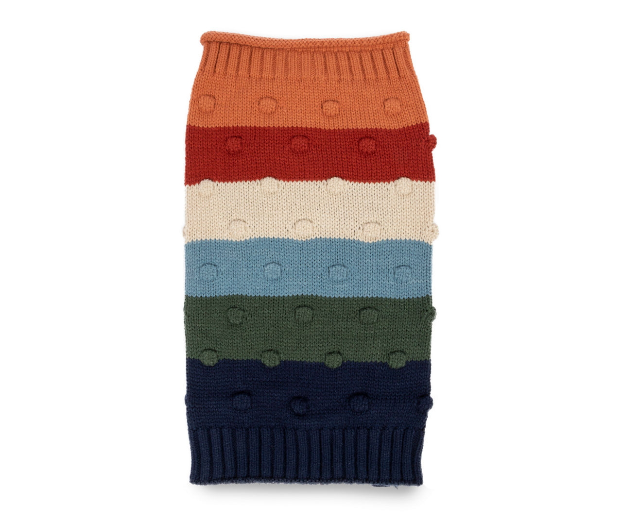 Pet X-Large Multicolor Chunky Bobble Stripe Sweater