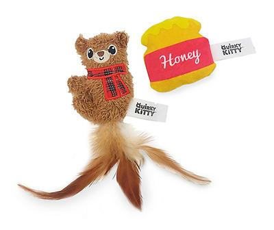 Bear & Honey Pot 2-Piece Cat Toy Set