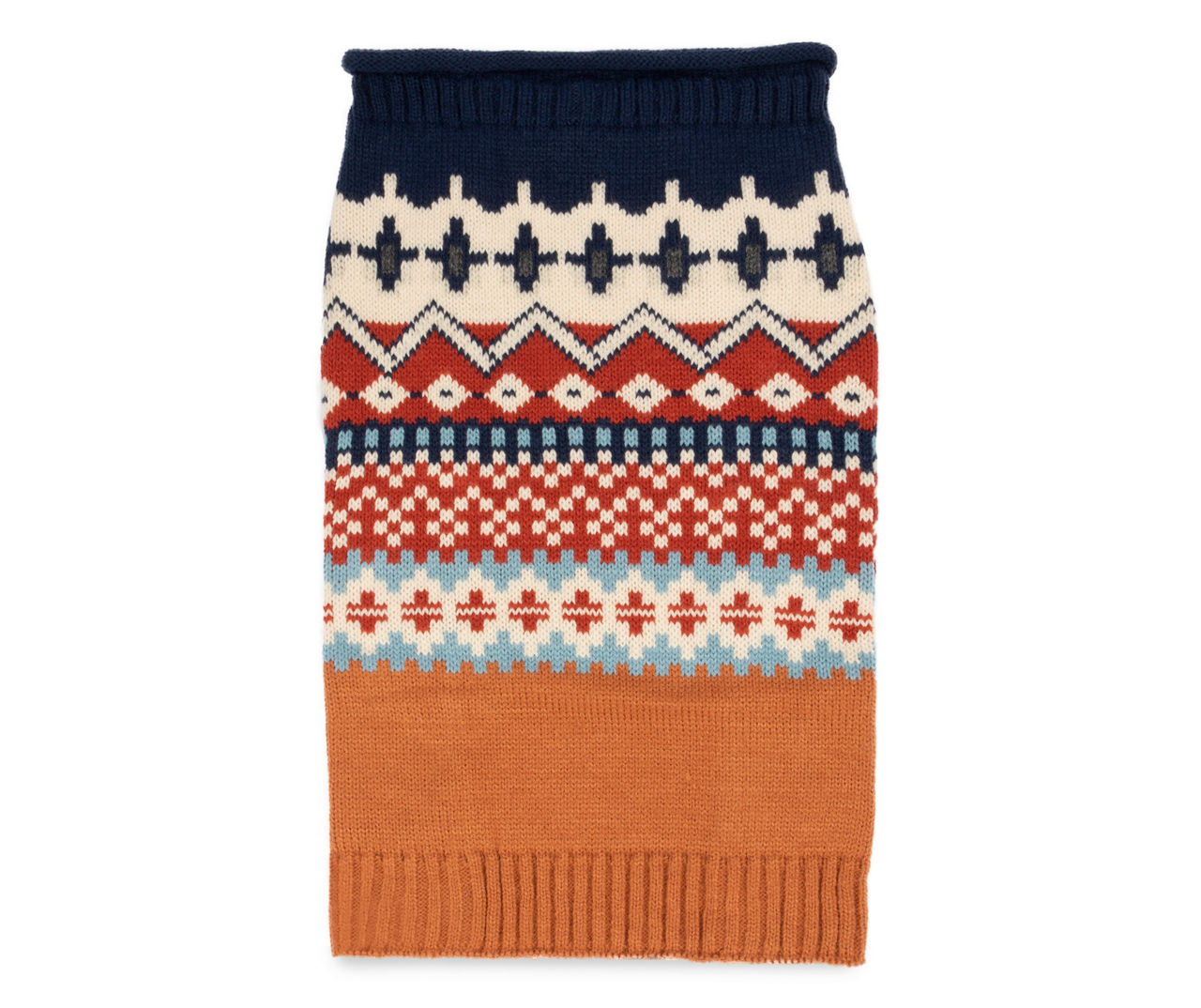 Pet Medium Multicolor Fair Isle Roll Neck Sweater