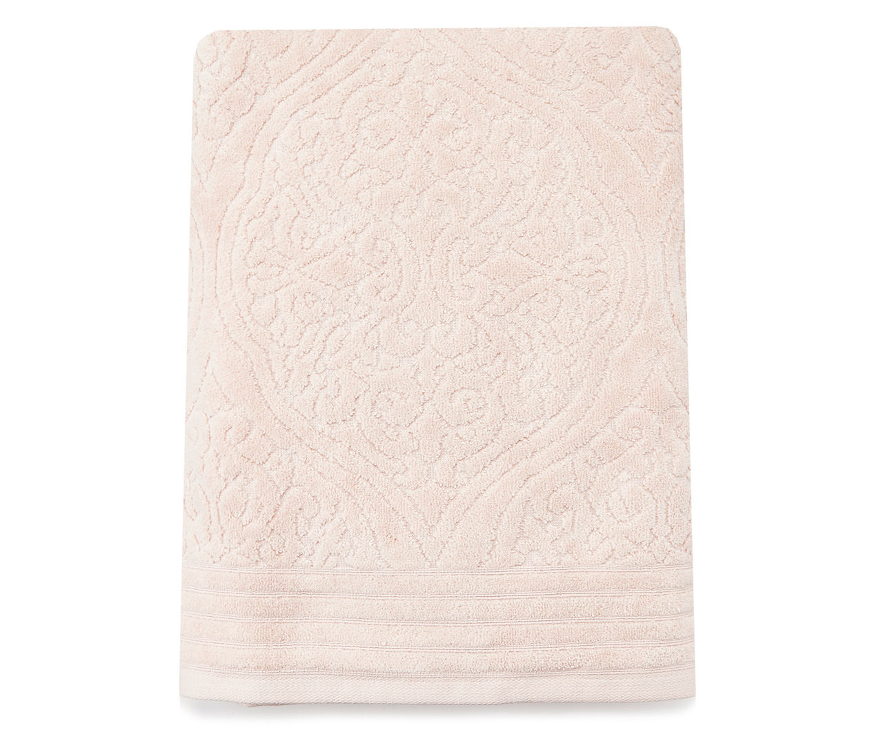 Pink Egyptian Cotton Jacquard Bath Towel