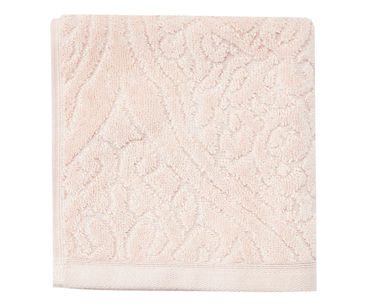 Pink Egyptian Cotton Jacquard Washcloth