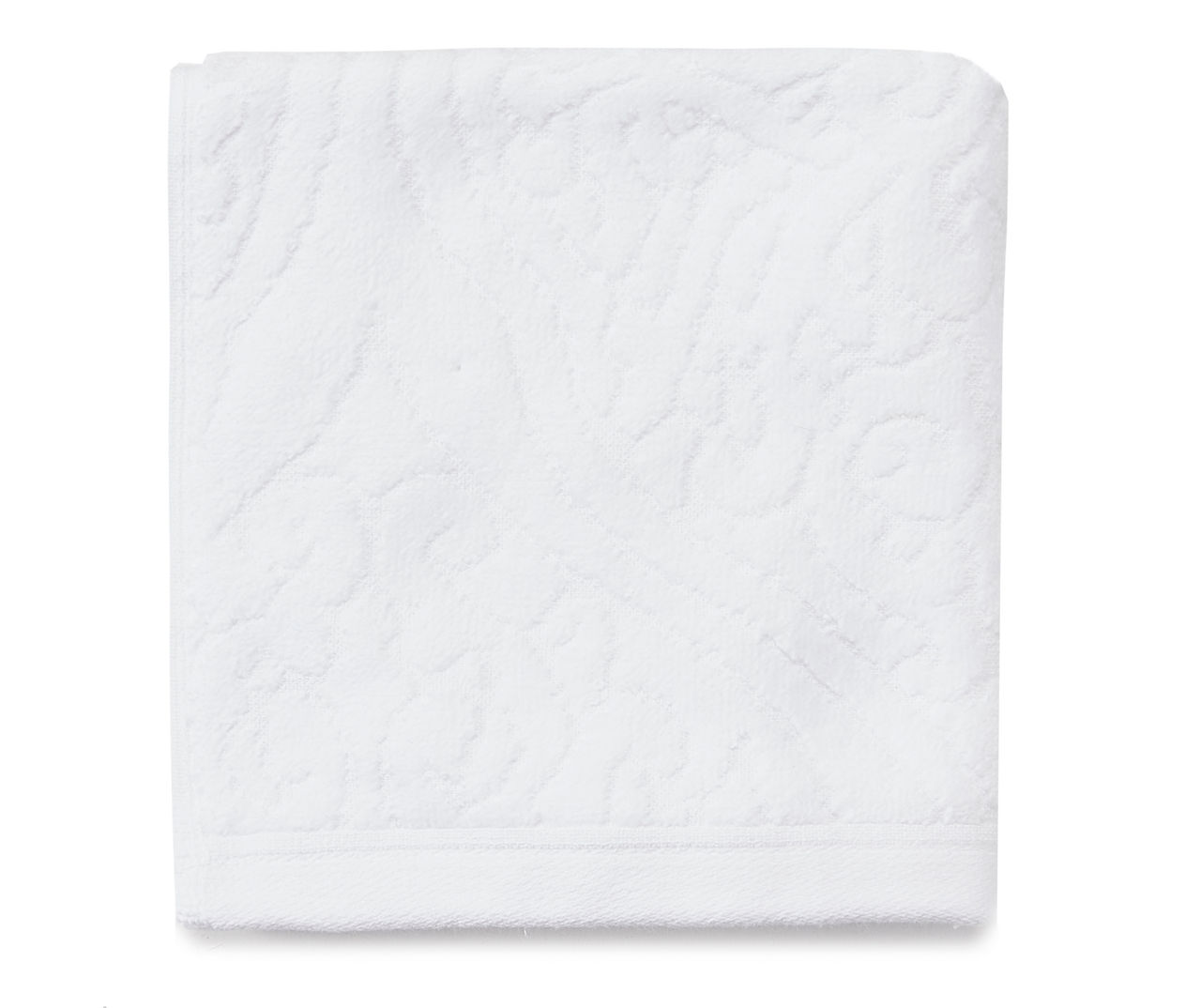 White Egyptian Cotton Jacquard Washcloth