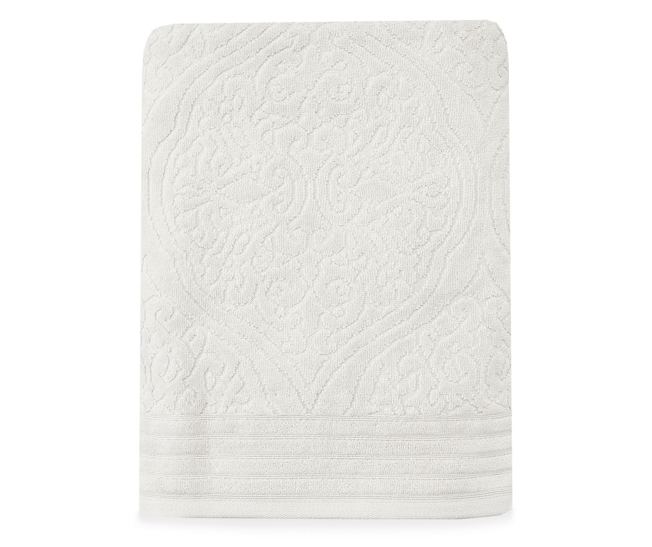 Silver Egyptian Cotton Jacquard Bath Towel