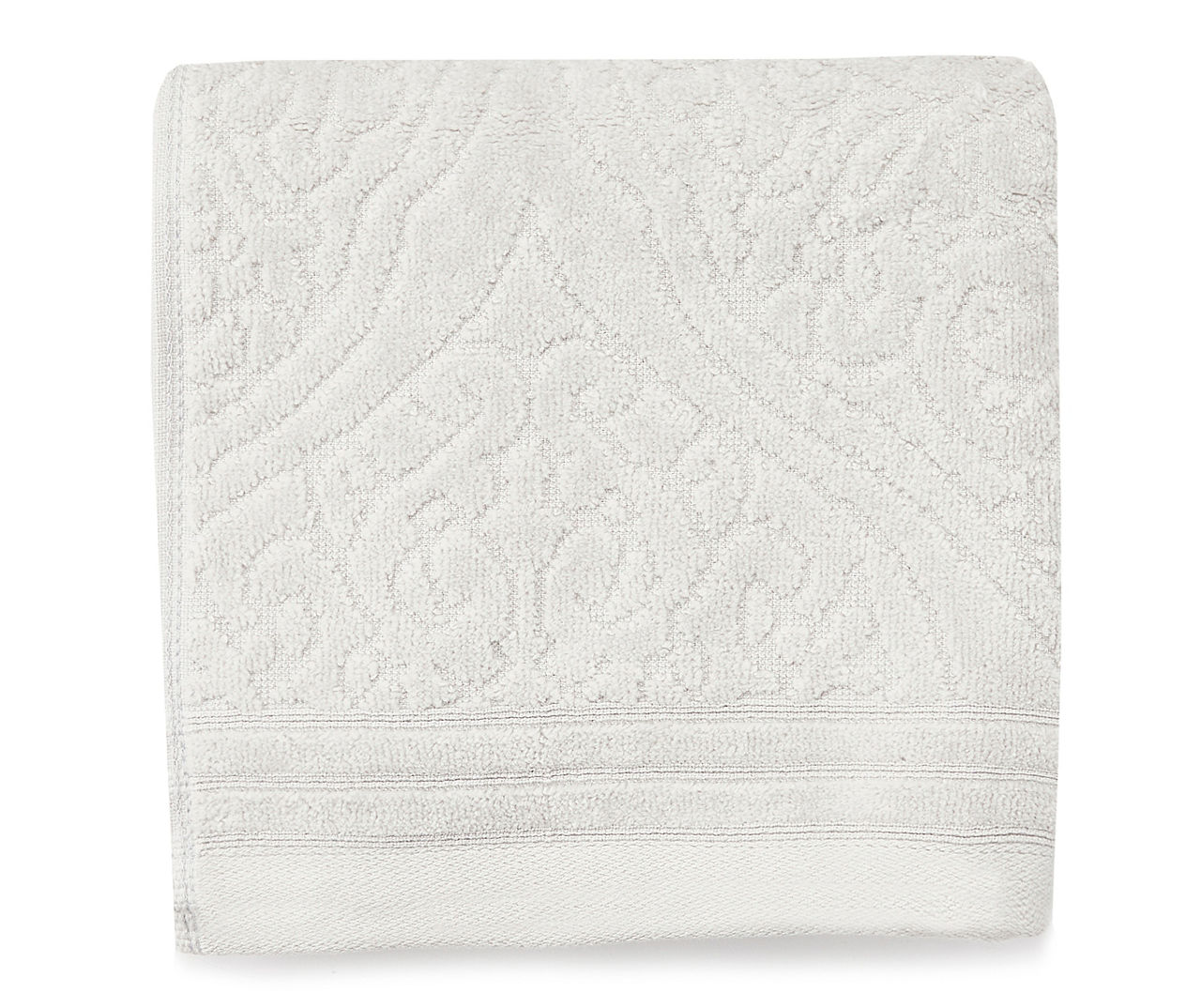 Silver Egyptian Cotton Jacquard Hand Towel