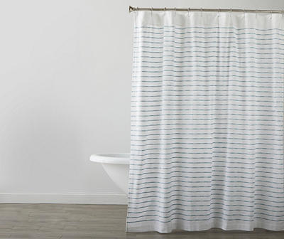 Slate Stripe Fabric Shower Curtain