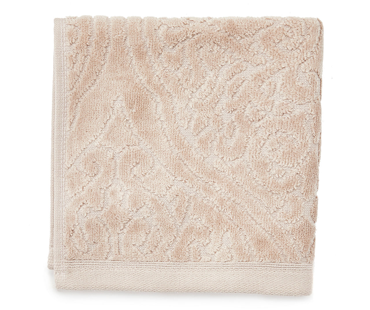 Warm Gray Egyptian Cotton Jacquard Washcloth