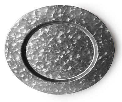 Gray Galvanized Charger Plate