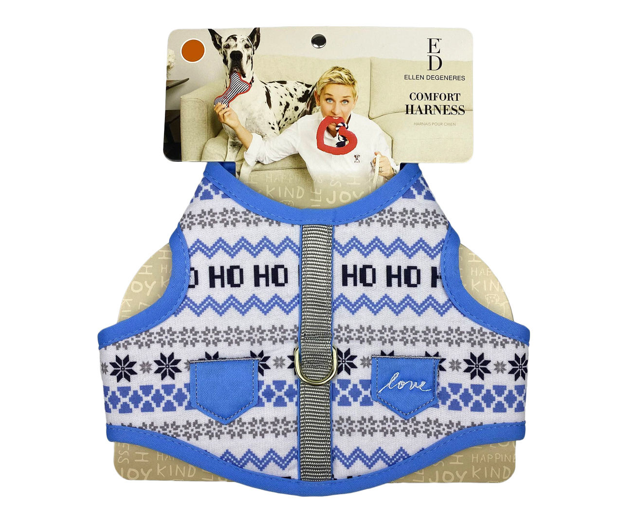 Pet Small Ho Ho Ho Snowflake Comfort Harness