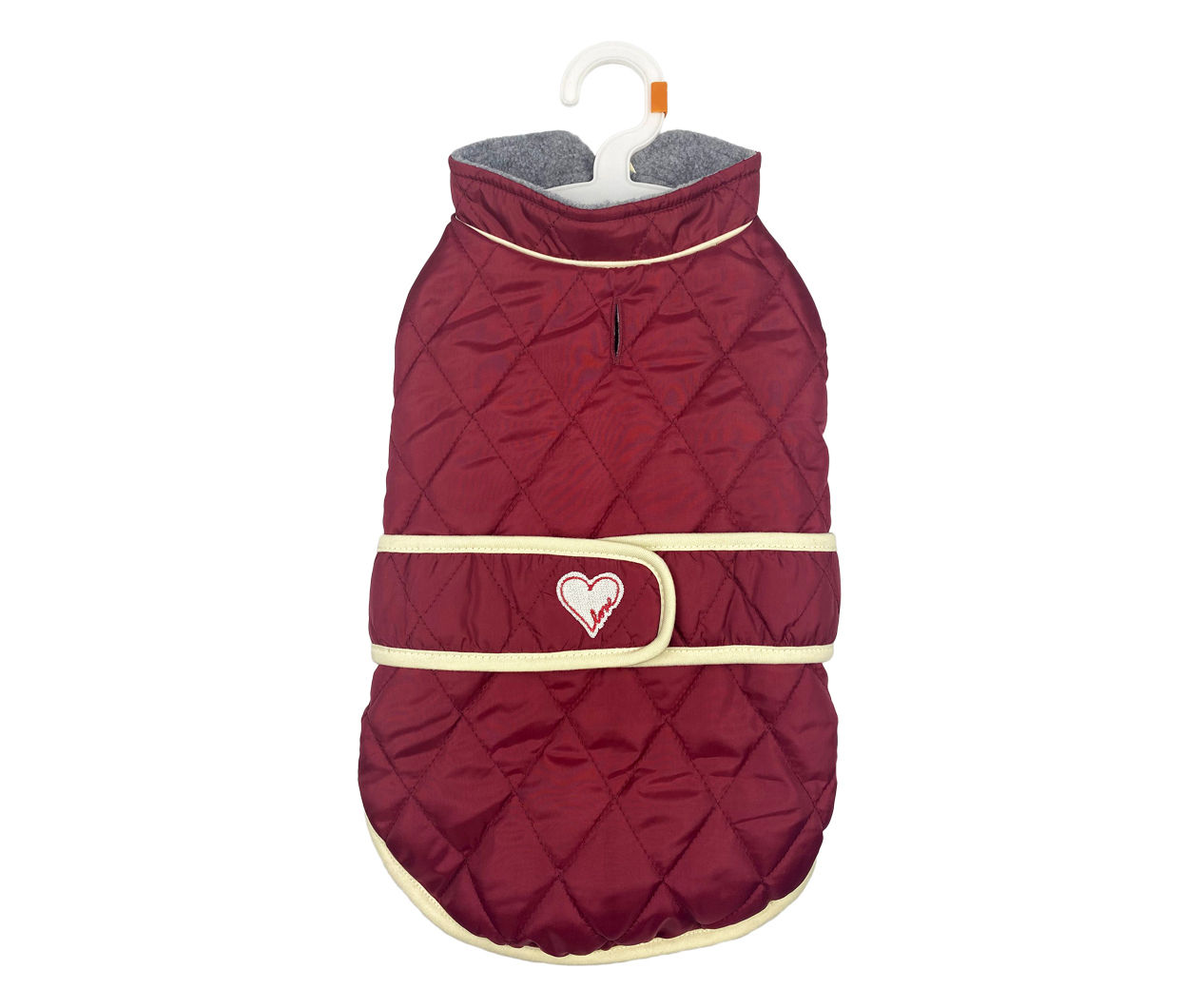 Pet Large "Love" Red Quilted Puffer Vest