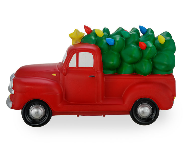 20" Truck & Tree LED Blow Mold Decor