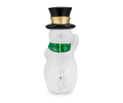 24" Snowman & Candy Cane LED Blow Mold Decor