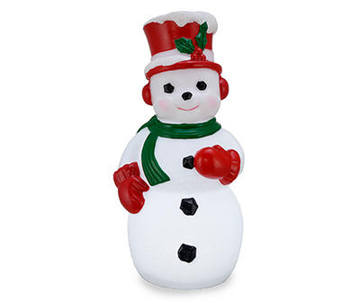 11" Vintage Snowman LED Blow Mold Decor