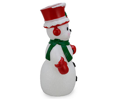 11" Vintage Snowman LED Blow Mold Decor