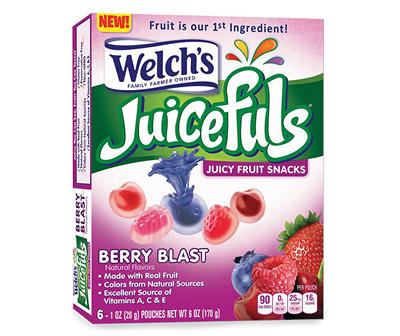 Juicefuls Berry Blast Fruit Snacks, 6-Pack