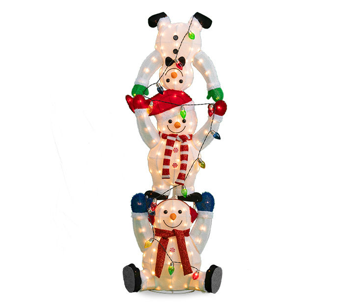 Winter Wonder Lane 65" LightUp Stacked Snowmen Big Lots