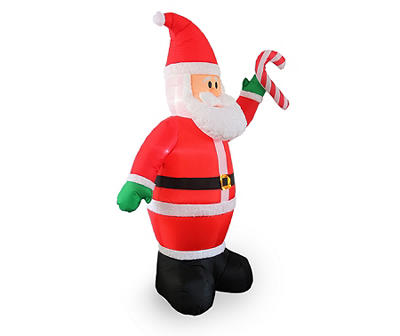 8' Inflatable LED Santa & Candy Cane