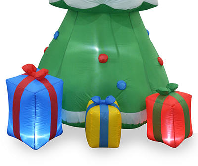 8' Inflatable LED Christmas Tree & Gifts